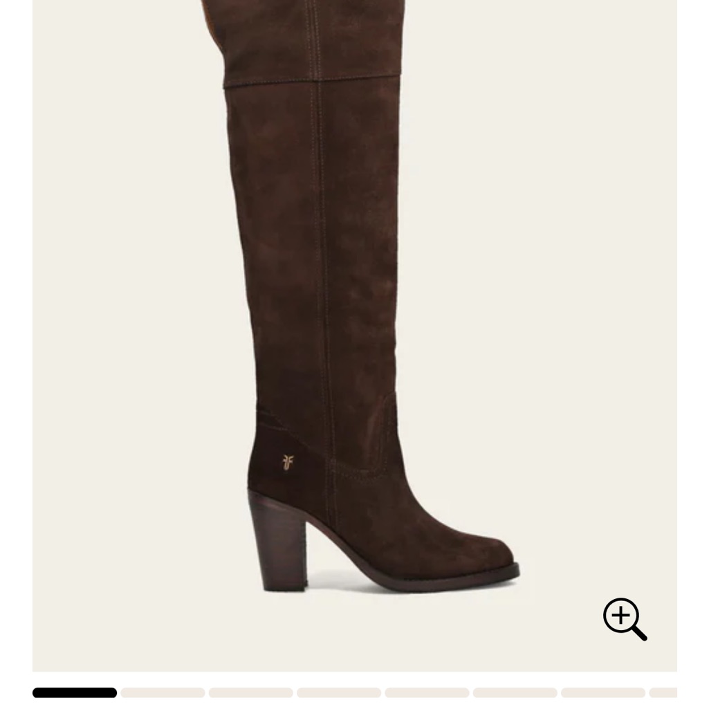 Frye Dark Brown Suede Over-The-Knee Block Heel Boots